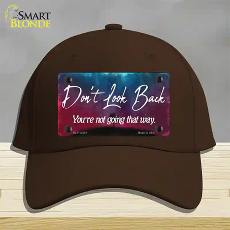 Dont Look Back Novelty License Plate Hat Cotton / Dark Brown