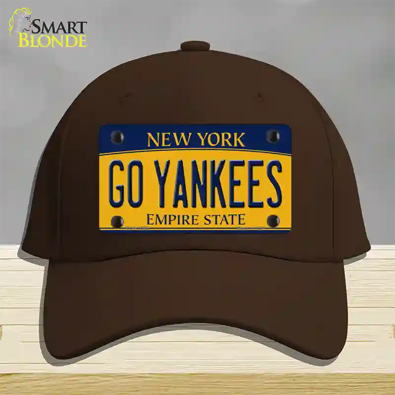 Go Yankees New York Novelty License Plate Hat Cotton / Dark Brown