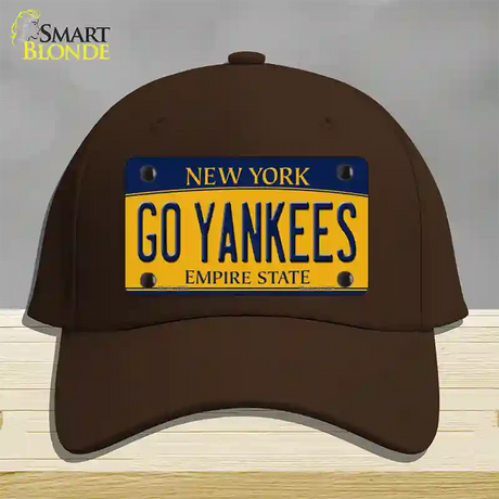 Go Yankees New York Novelty License Plate Hat Cotton / Dark Brown