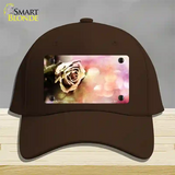 Watercolor Rose Novelty License Plate Hat Cotton / Dark Brown