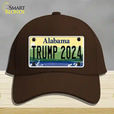 Trump 2024 Alabama Novelty License Plate Hat Cotton / Dark Brown