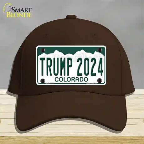 Trump 2024 Colorado Novelty License Plate Hat Cotton / Dark Brown