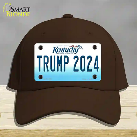 Trump 2024 Kentucky Novelty License Plate Hat Cotton / Dark Brown