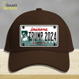 Trump 2024 Louisiana Novelty License Plate Hat Cotton / Dark Brown