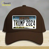 Trump 2024 Montana Novelty License Plate Hat Cotton / Dark Brown