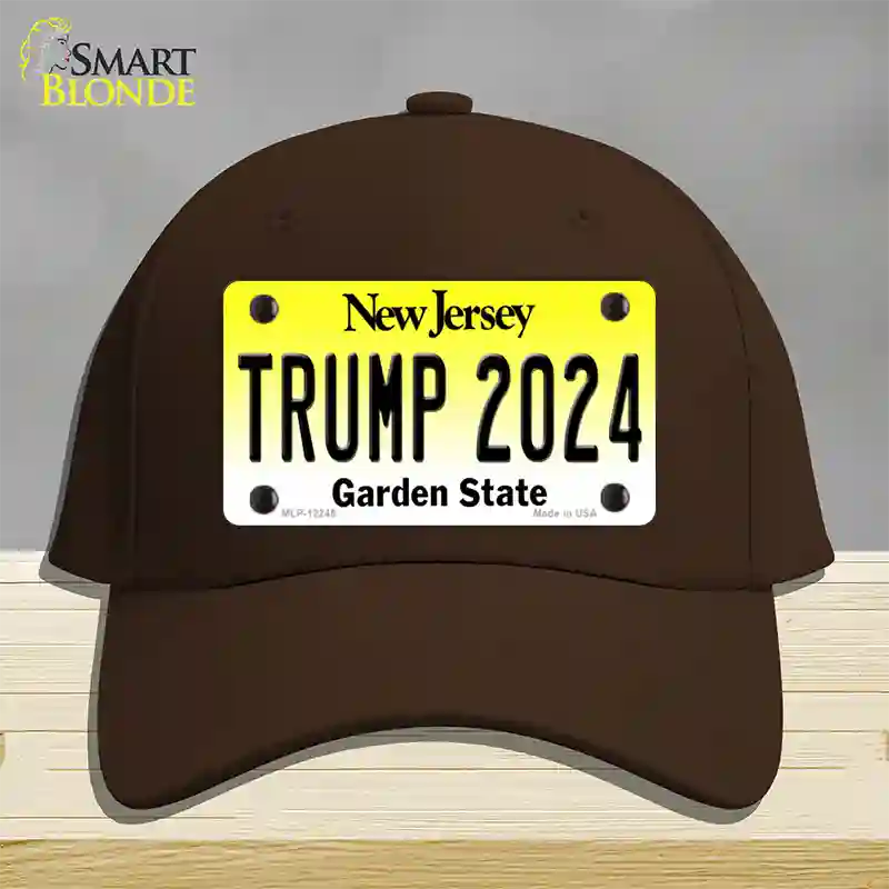 Trump 2024 New Jersey Novelty License Plate Hat Cotton / Dark Brown