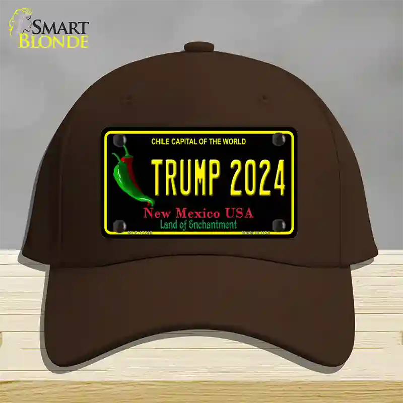 Trump 2024 New Mexico Novelty License Plate Hat Cotton / Dark Brown