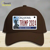 Trump 2024 Oklahoma Novelty License Plate Hat Cotton / Dark Brown