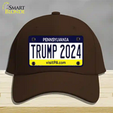 Trump 2024 Pennsylvania Novelty License Plate Hat Cotton / Dark Brown