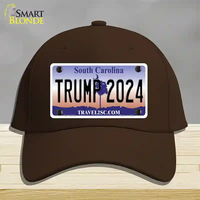 Trump 2024 South Carolina Novelty License Plate Hat Cotton / Dark Brown