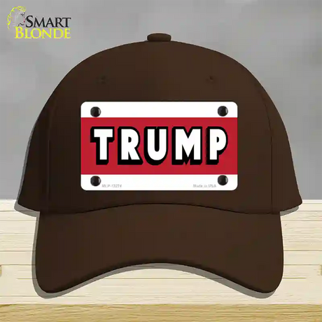 Trump Novelty License Plate Hat Cotton / Dark Brown