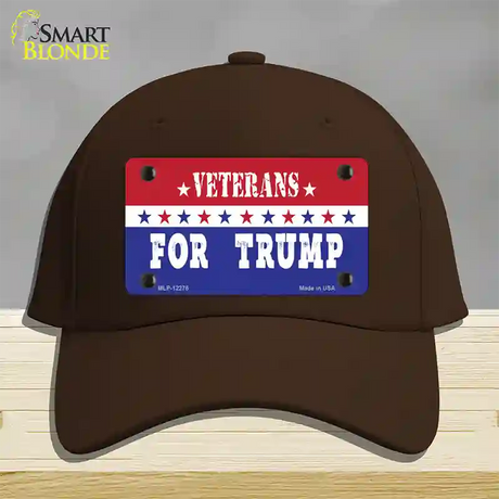 Veterans For Trump Novelty License Plate Hat Cotton / Dark Brown