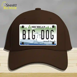 Michigan Big Dog Novelty License Plate Hat Cotton / Dark Brown