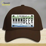 Michigan MMMMBeer Novelty License Plate Hat Cotton / Dark Brown