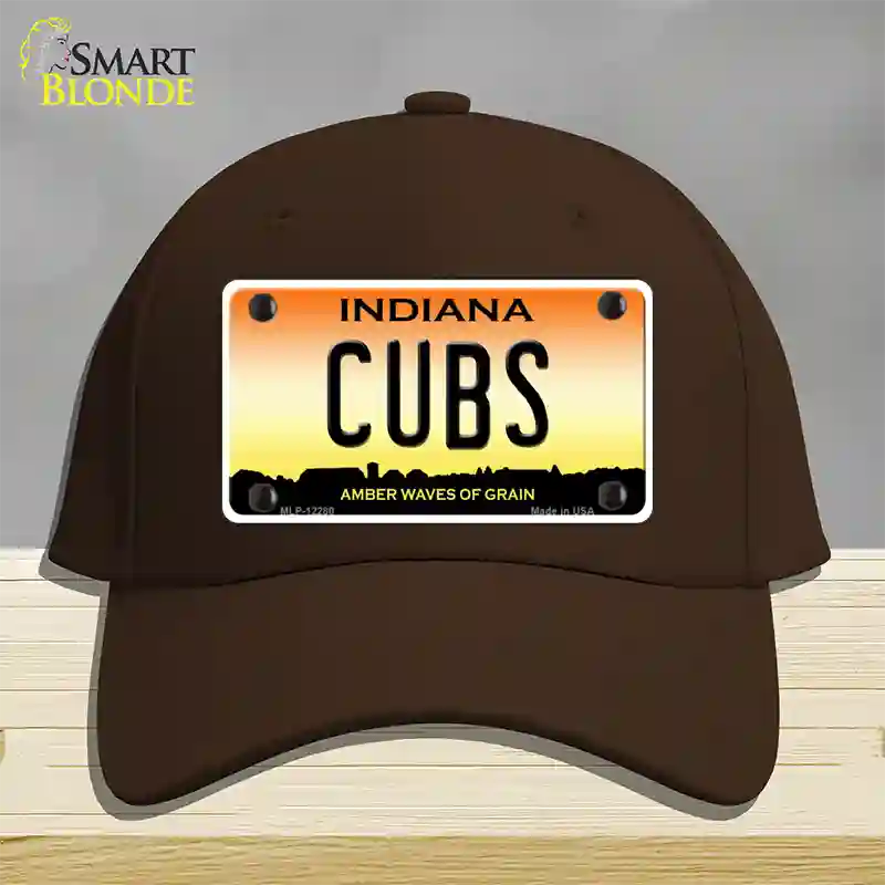 Cubs Indiana Novelty License Plate Hat Cotton / Dark Brown