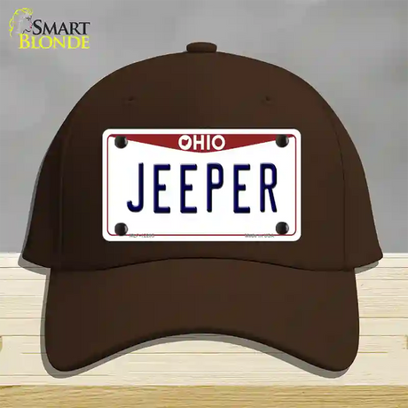 Ohio Jeeper Novelty License Plate Hat Cotton / Dark Brown