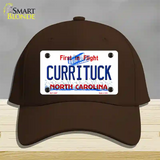 Currituck North Carolina Novelty License Plate Hat Cotton / Dark Brown