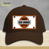 Genuine Beer Drinker Novelty License Plate Hat Cotton / Dark Brown