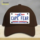 North Carolina Cape Fear Novelty License Plate Hat Cotton / Dark Brown