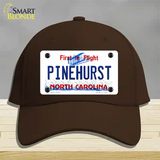 North Carolina Pinehurst Novelty License Plate Hat Cotton / Dark Brown