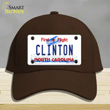 North Carolina Clinton Novelty License Plate Hat Cotton / Dark Brown