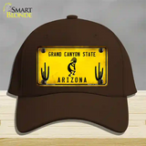 Arizona Kokopelli Yellow Novelty License Plate Hat Cotton / Dark Brown