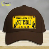 Arizona Scottsdale Novelty License Plate Hat Cotton / Dark Brown