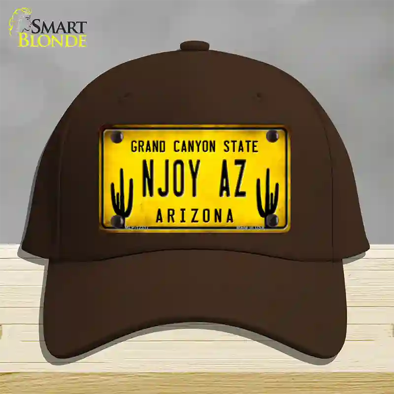 Arizona NJOY AZ Novelty License Plate Hat Cotton / Dark Brown