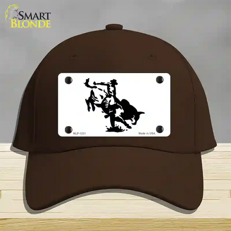 Bull Rider Novelty License Plate Hat Cotton / Dark Brown