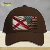 Alabama/American Flag Novelty License Plate Hat Cotton / Dark Brown