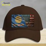 Georgia/American Flag Novelty License Plate Hat Cotton / Dark Brown