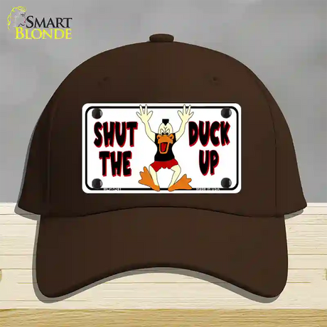 Shut The Duck Up Novelty License Plate Hat Cotton / Dark Brown