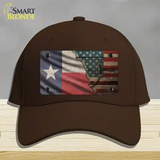 Texas/American Flag Novelty License Plate Hat Cotton / Dark Brown