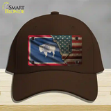 Wyoming/American Flag Novelty License Plate Hat Cotton / Dark Brown