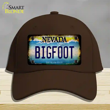 Bigfoot Nevada Novelty License Plate Hat Cotton / Dark Brown