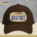 Bigfoot California Novelty License Plate Hat Cotton / Dark Brown