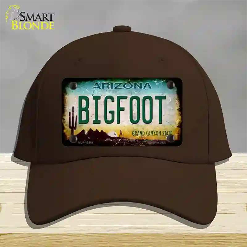 Bigfoot Arizona Novelty License Plate Hat Cotton / Dark Brown