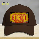 Bigfoot New Mexico Novelty License Plate Hat Cotton / Dark Brown