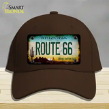 Route 66 Arizona Rusty Novelty License Plate Hat Cotton / Dark Brown