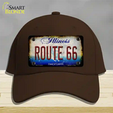 Route 66 Illinois Rusty Novelty License Plate Hat Cotton / Dark Brown