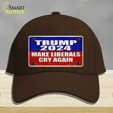 Trump Make Liberals Cry Again Novelty License Plate Hat Cotton / Dark Brown