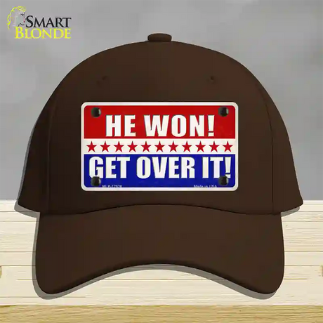 Trump Won Get Over It Novelty License Plate Hat Cotton / Dark Brown