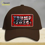 Trump 2024 Flag Novelty License Plate Hat Cotton / Dark Brown