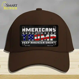 Americans For Trump Novelty License Plate Hat Cotton / Dark Brown