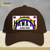 Hawaii Novelty License Plate Hat Cotton / Dark Brown