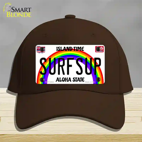 Surfsup Hawaii Novelty License Plate Hat Cotton / Dark Brown