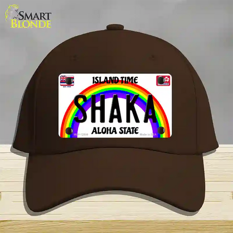 Shaka Hawaii Novelty License Plate Hat Cotton / Dark Brown