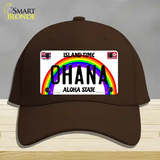 Ohana Hawaii Novelty License Plate Hat Cotton / Dark Brown