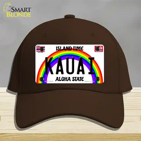 Kauai Hawaii Novelty License Plate Hat Cotton / Dark Brown