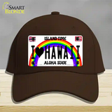 I Love Hawaii Novelty License Plate Hat Cotton / Dark Brown